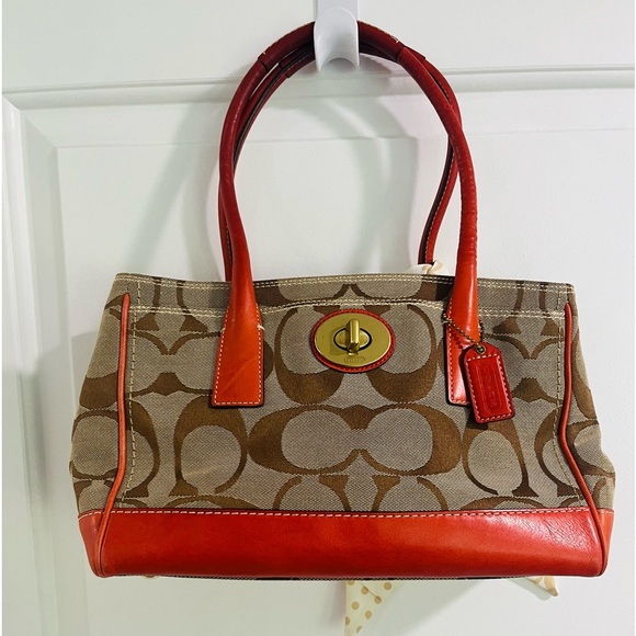 Coach Handbags - Coach Signature Leather Handbag